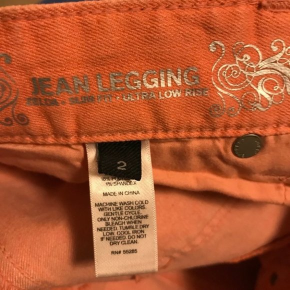 Express Zelda Slim Fit Ultra Low Rise Jean Legging - Picture 3 of 4